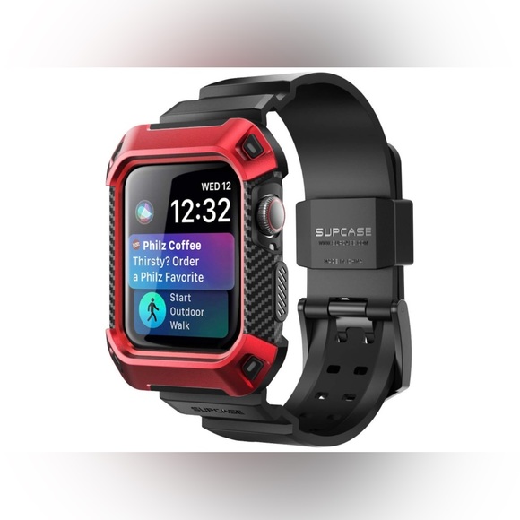 Rugged Protective Case w/Strap Bands Apple Watch Series 8/7/6/SE/5/4 [45/44mm] - Picture 2 of 5